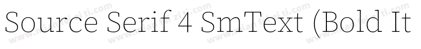 Source Serif 4 SmText (Bold Italic)字体转换